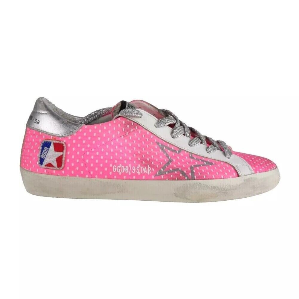 Size EU 39 | US 9 - GOLDEN GOOSE Pink Super-Star Low Top Sneakers Authentic New
